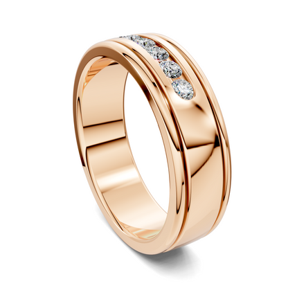 HUGO SATIN DIAMOND BAND