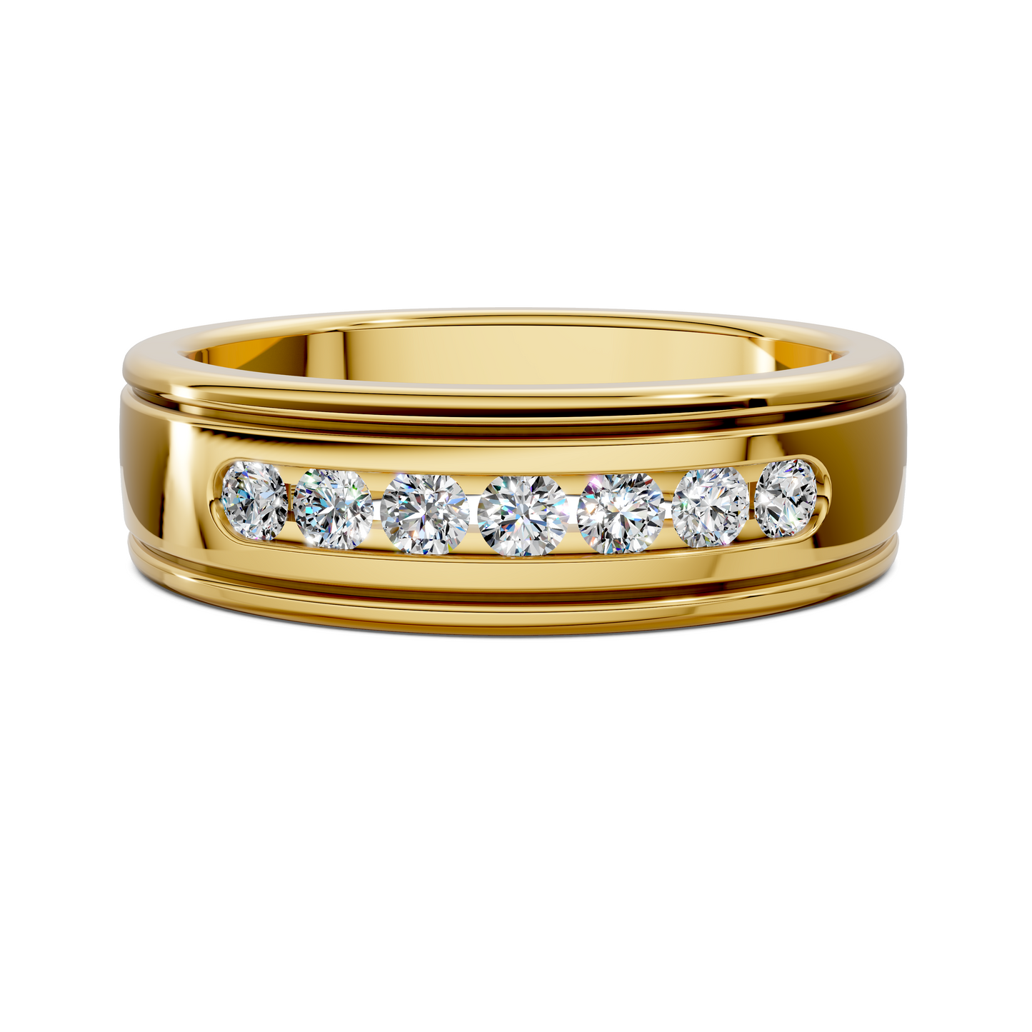 HUGO SATIN DIAMOND BAND