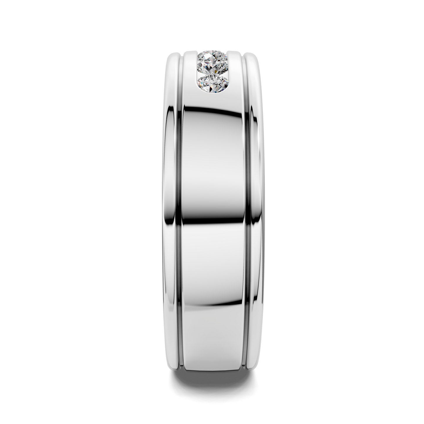 HUGO SATIN DIAMOND BAND