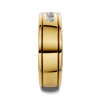HUGO SATIN DIAMOND BAND
