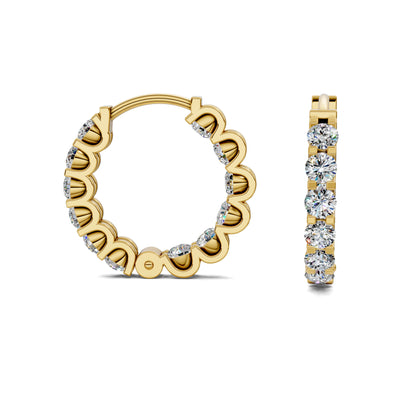 ROUND DIAMOND HOOPS