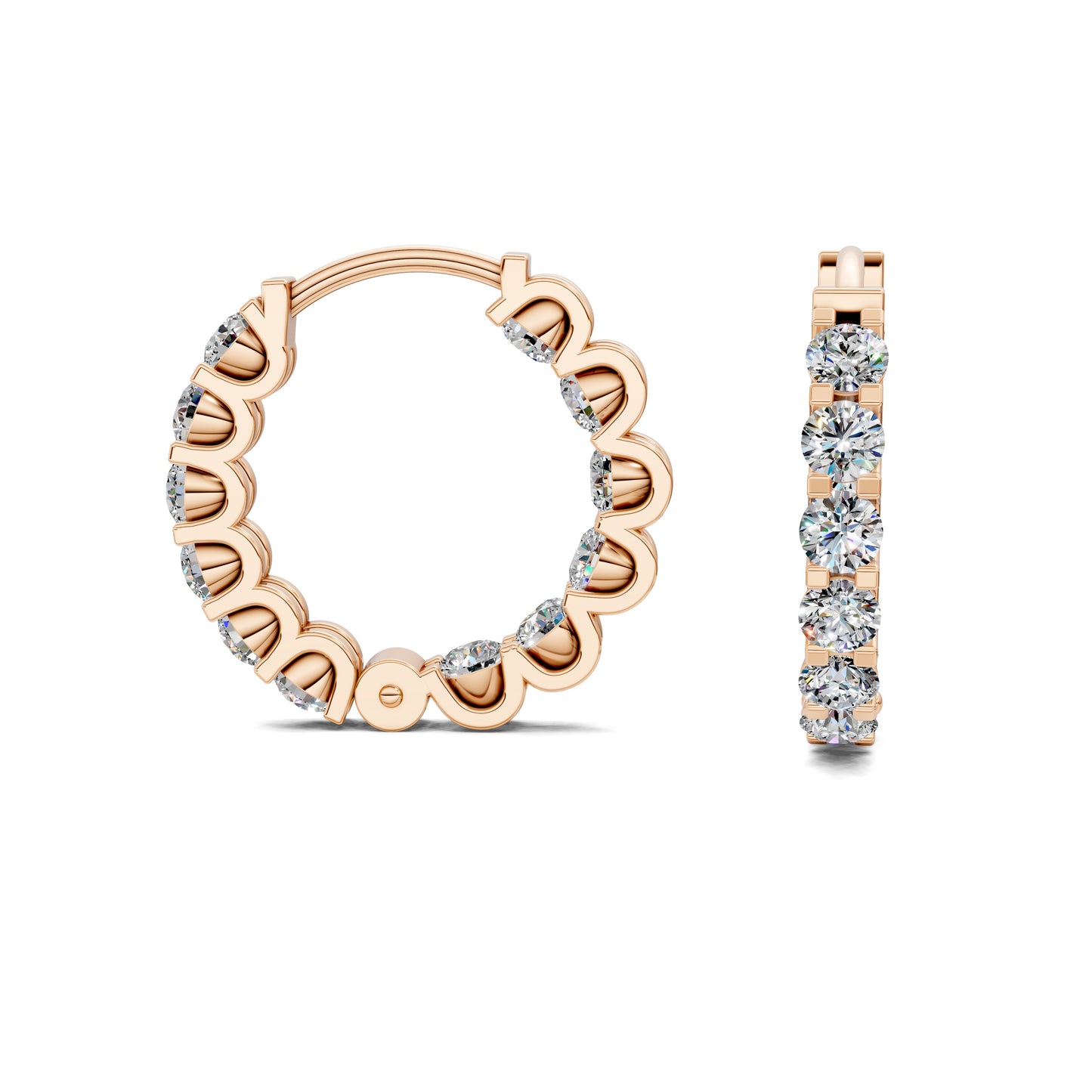 ROUND DIAMOND HOOPS