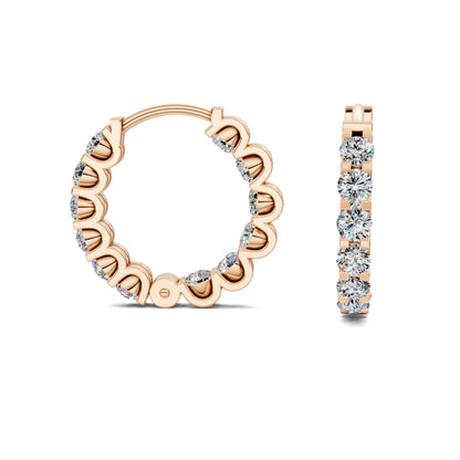 ROUND DIAMOND HOOPS