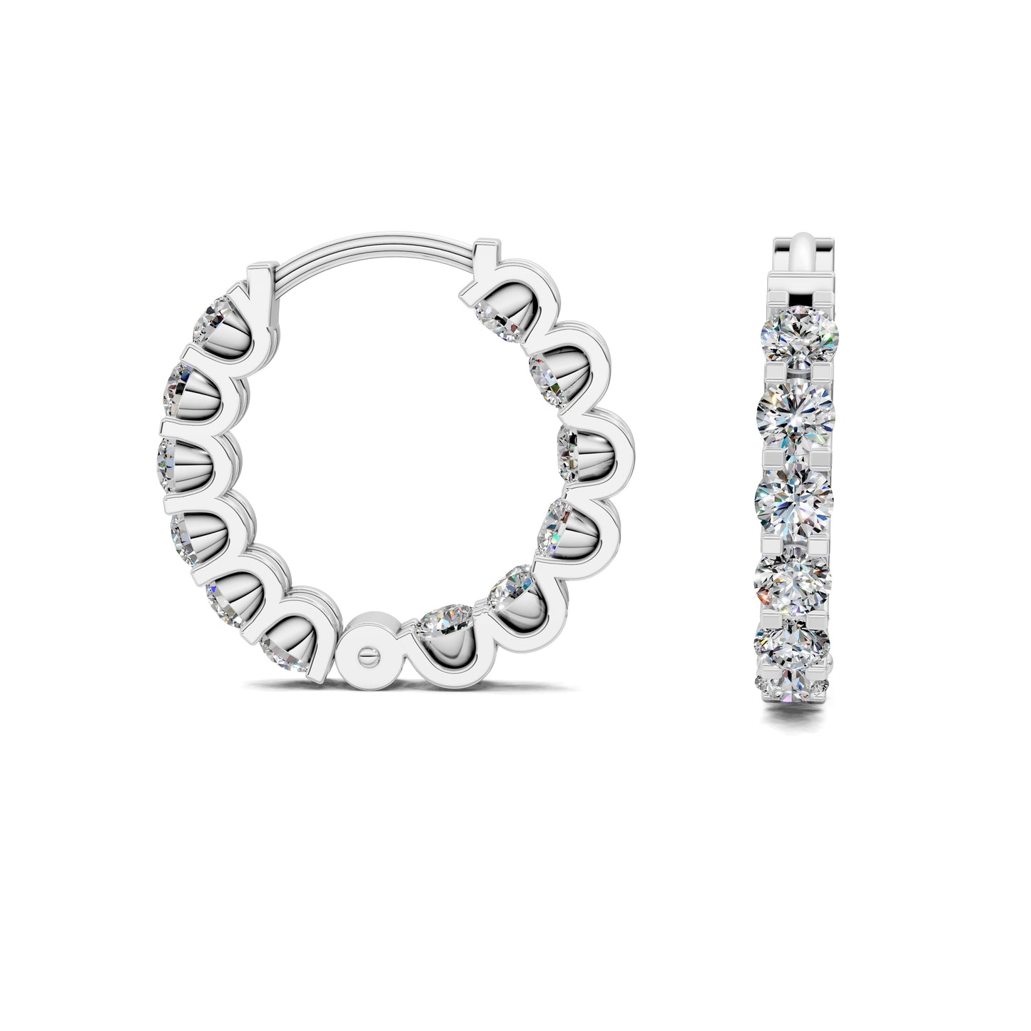 ROUND DIAMOND HOOPS