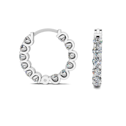 ROUND DIAMOND HOOPS