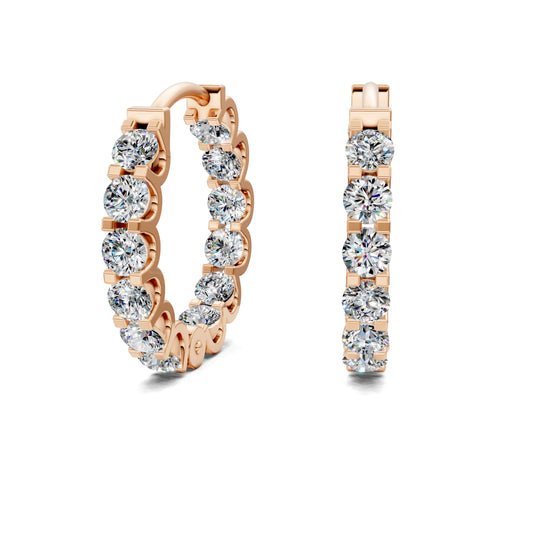 ROUND DIAMOND HOOPS