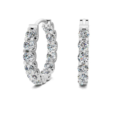 ROUND DIAMOND HOOPS