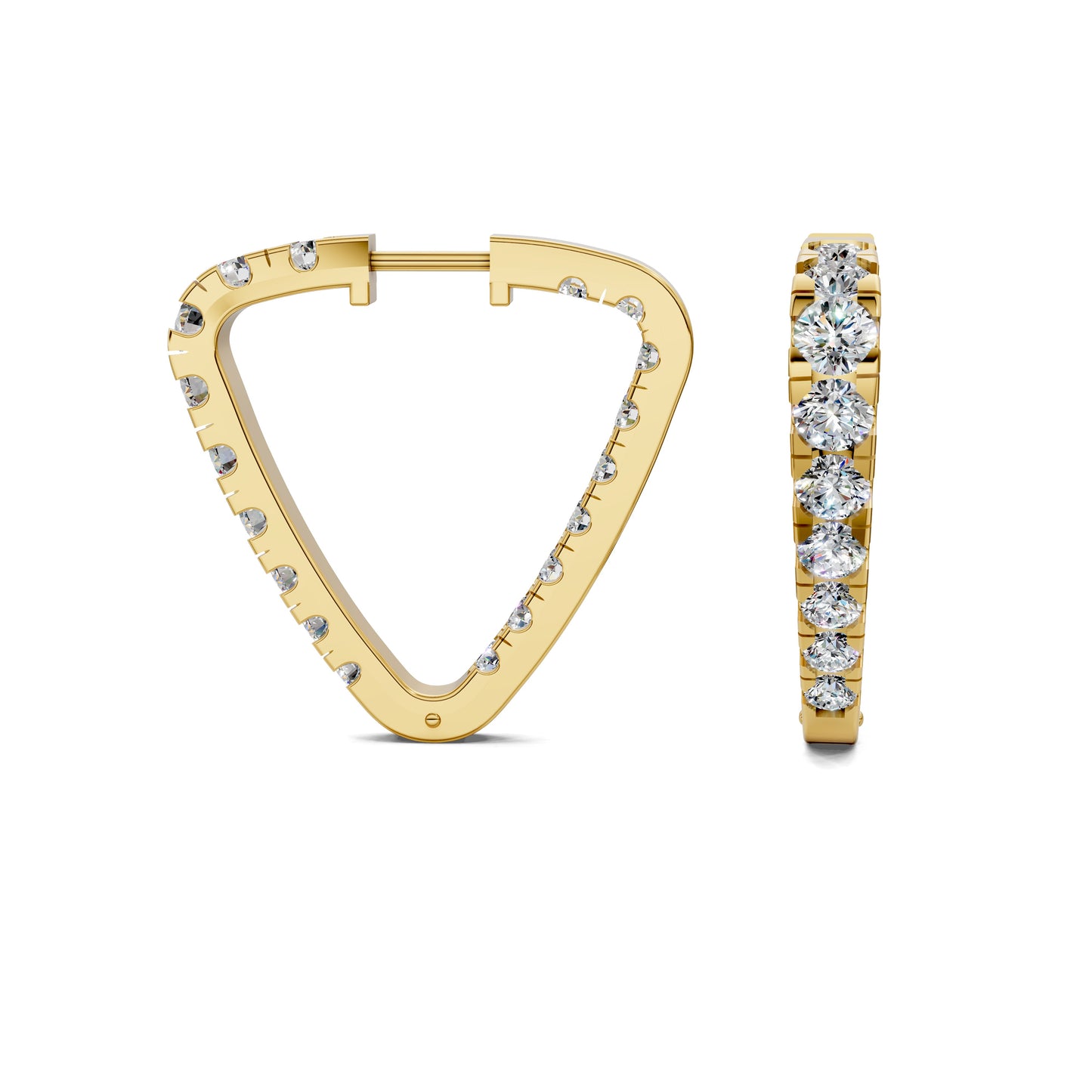 TRIANGLE DIAMOND HOOPS