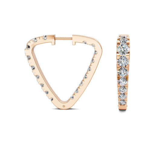 TRIANGLE DIAMOND HOOPS