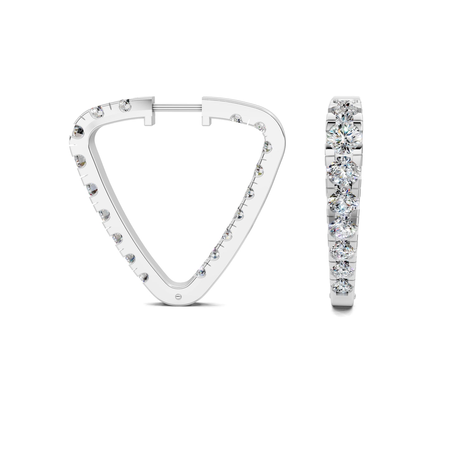 TRIANGLE DIAMOND HOOPS