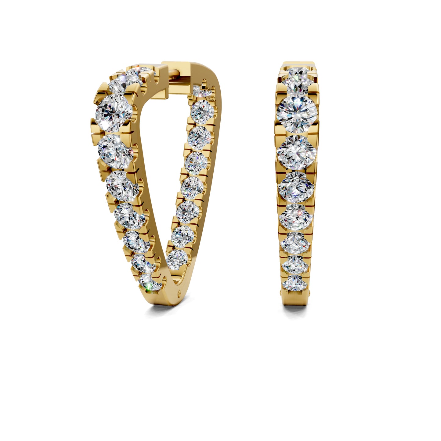 TRIANGLE DIAMOND HOOPS