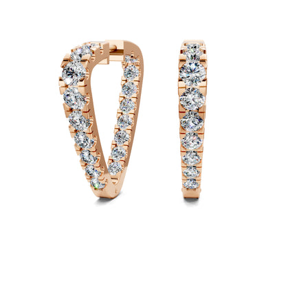 TRIANGLE DIAMOND HOOPS