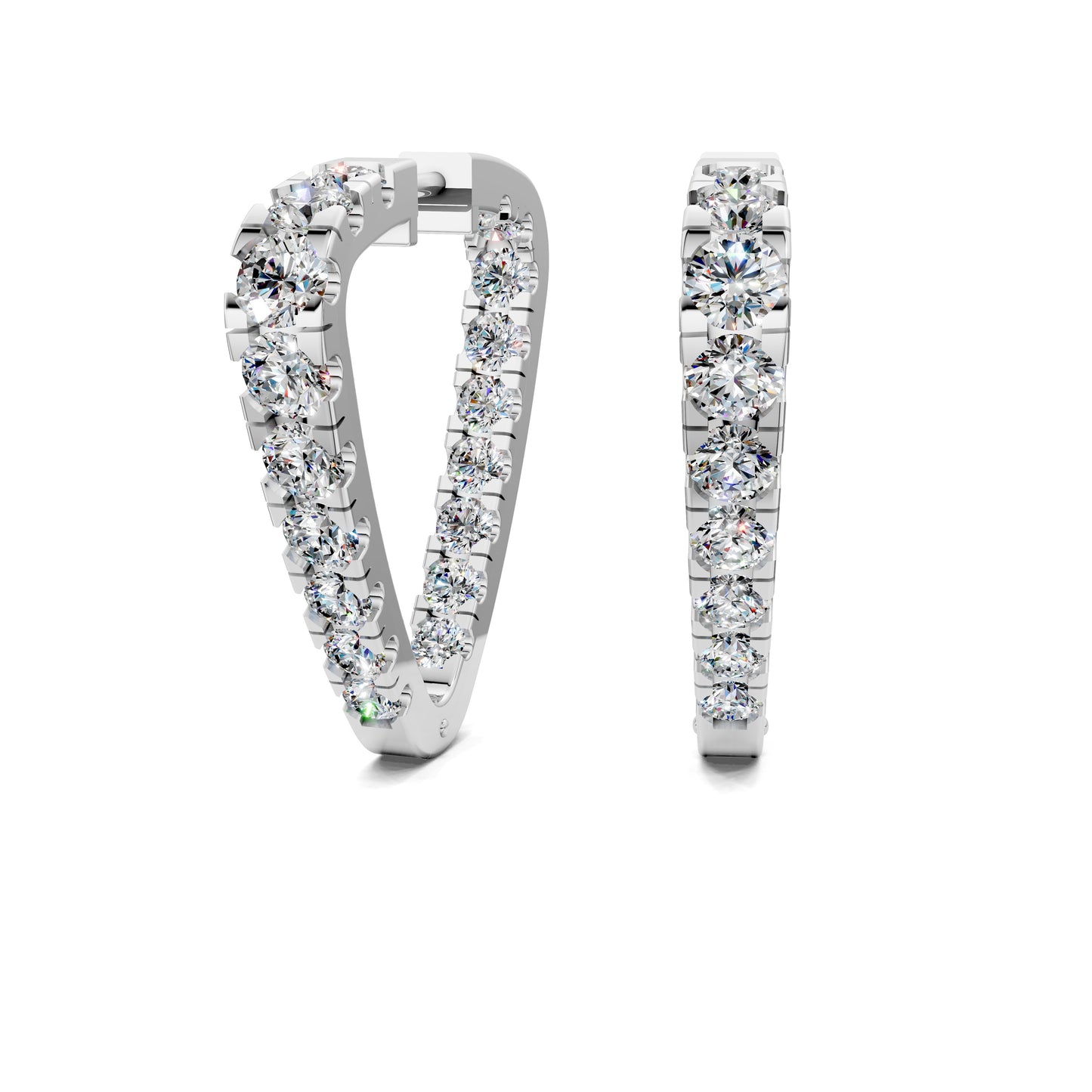 TRIANGLE DIAMOND HOOPS