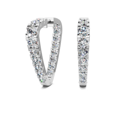 TRIANGLE DIAMOND HOOPS