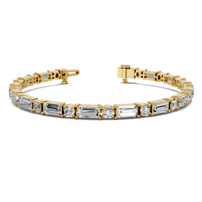 BAGUETTE AND ROUND TENNIS BRACELET