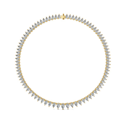 PEAR DIAMOND TENNIS NECKLACE