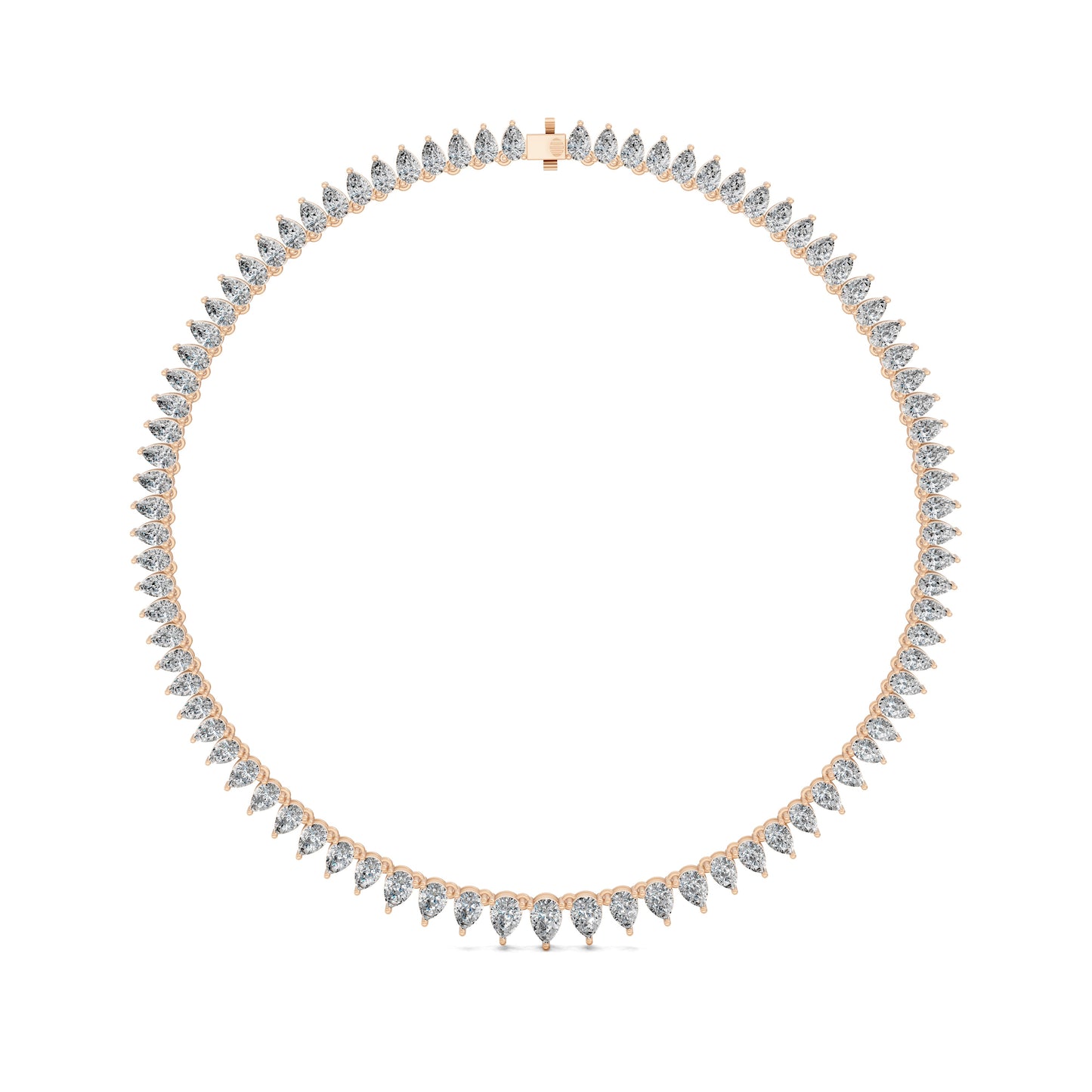 PEAR DIAMOND TENNIS NECKLACE