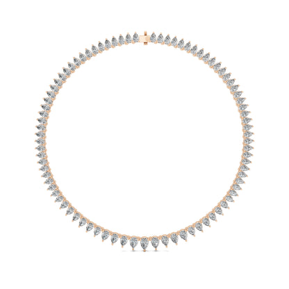 PEAR DIAMOND TENNIS NECKLACE