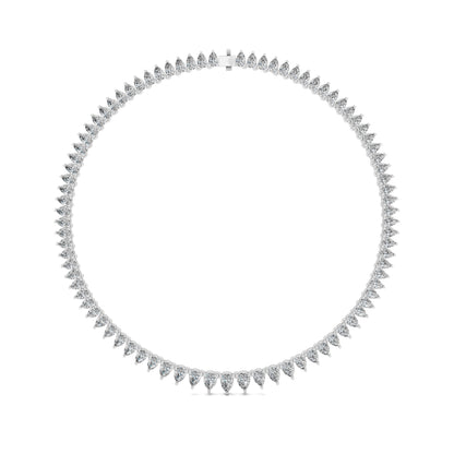 PEAR DIAMOND TENNIS NECKLACE