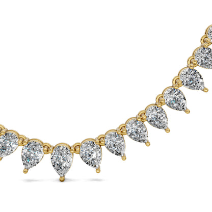 PEAR DIAMOND TENNIS NECKLACE