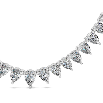 PEAR DIAMOND TENNIS NECKLACE