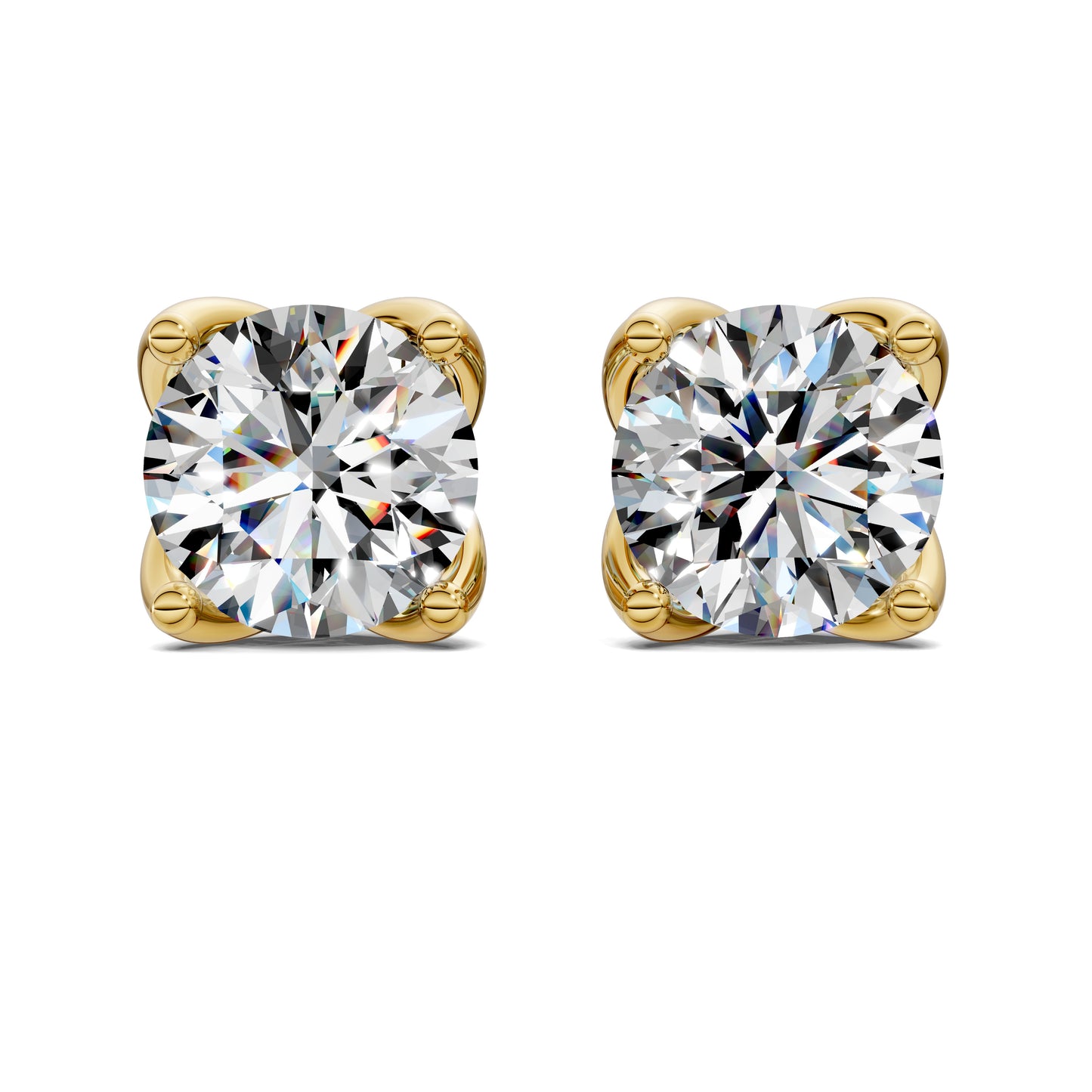 ROUND CUT TULIP BASKET STUDS