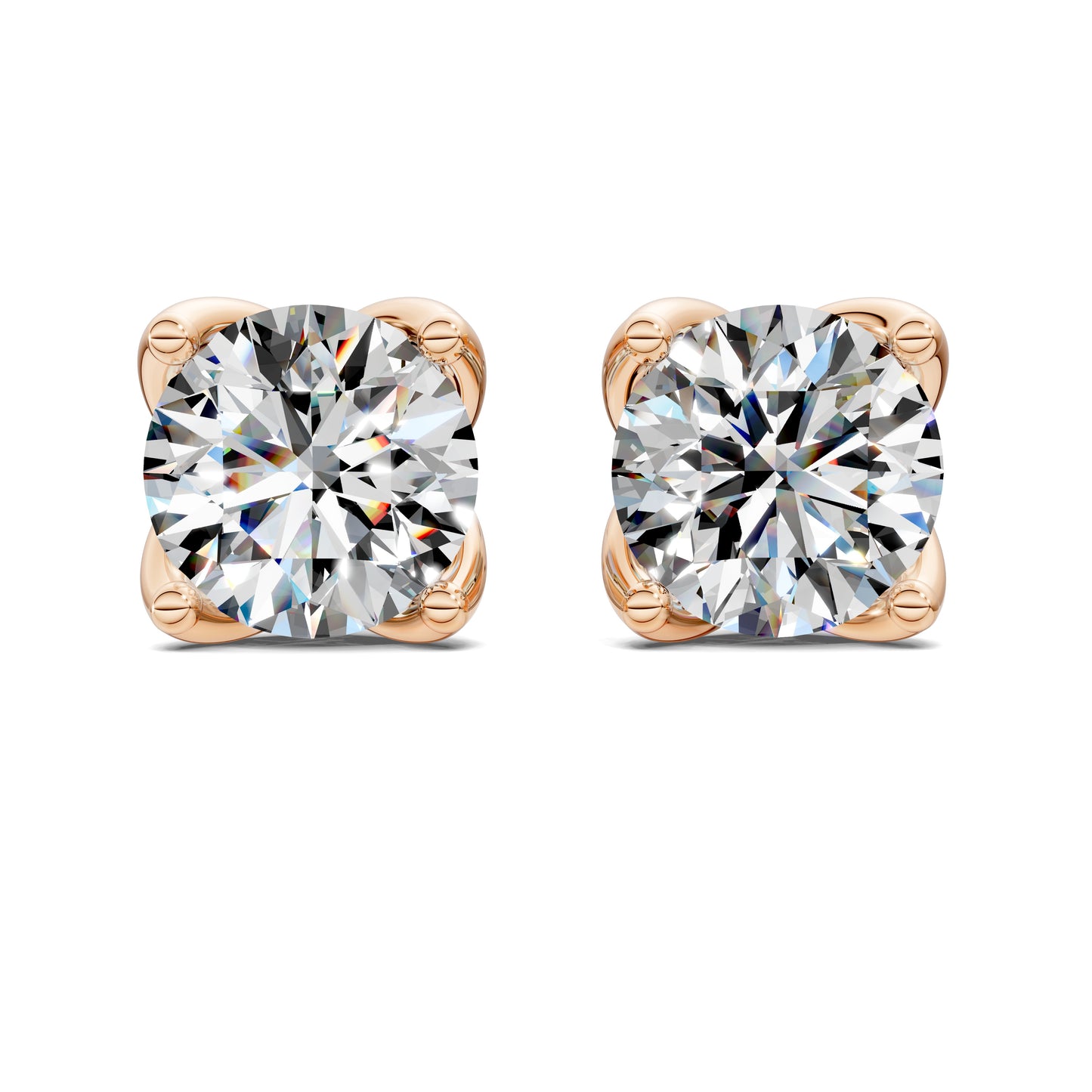 ROUND CUT TULIP BASKET STUDS