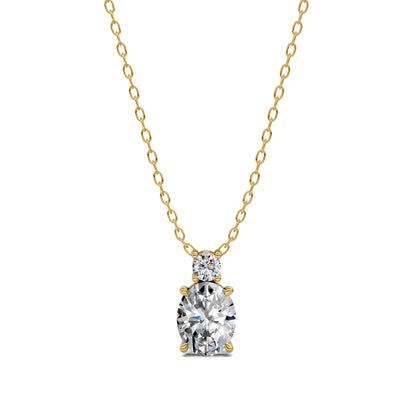 OVAL AND ROUND DIAMOND PENDANT