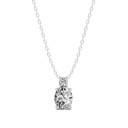 OVAL AND ROUND DIAMOND PENDANT