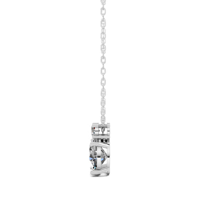 OVAL AND ROUND DIAMOND PENDANT