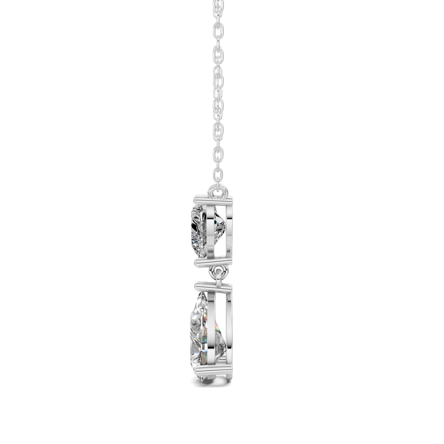 HEART AND PEAR DIAMOND PENDANT