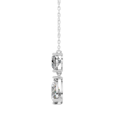 HEART AND PEAR DIAMOND PENDANT