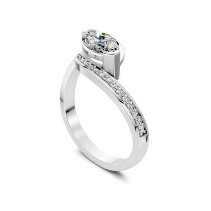 SOLARA EAST WEST MARQUISE PAVÉ RING