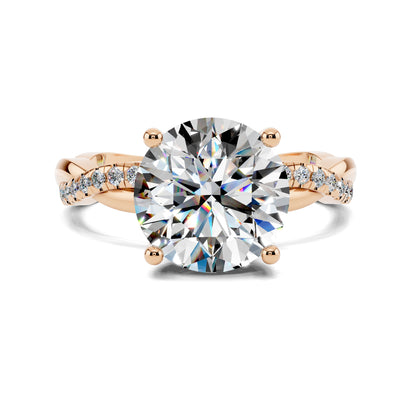 AUREA ROUND BRAIDED PAVÉ RING