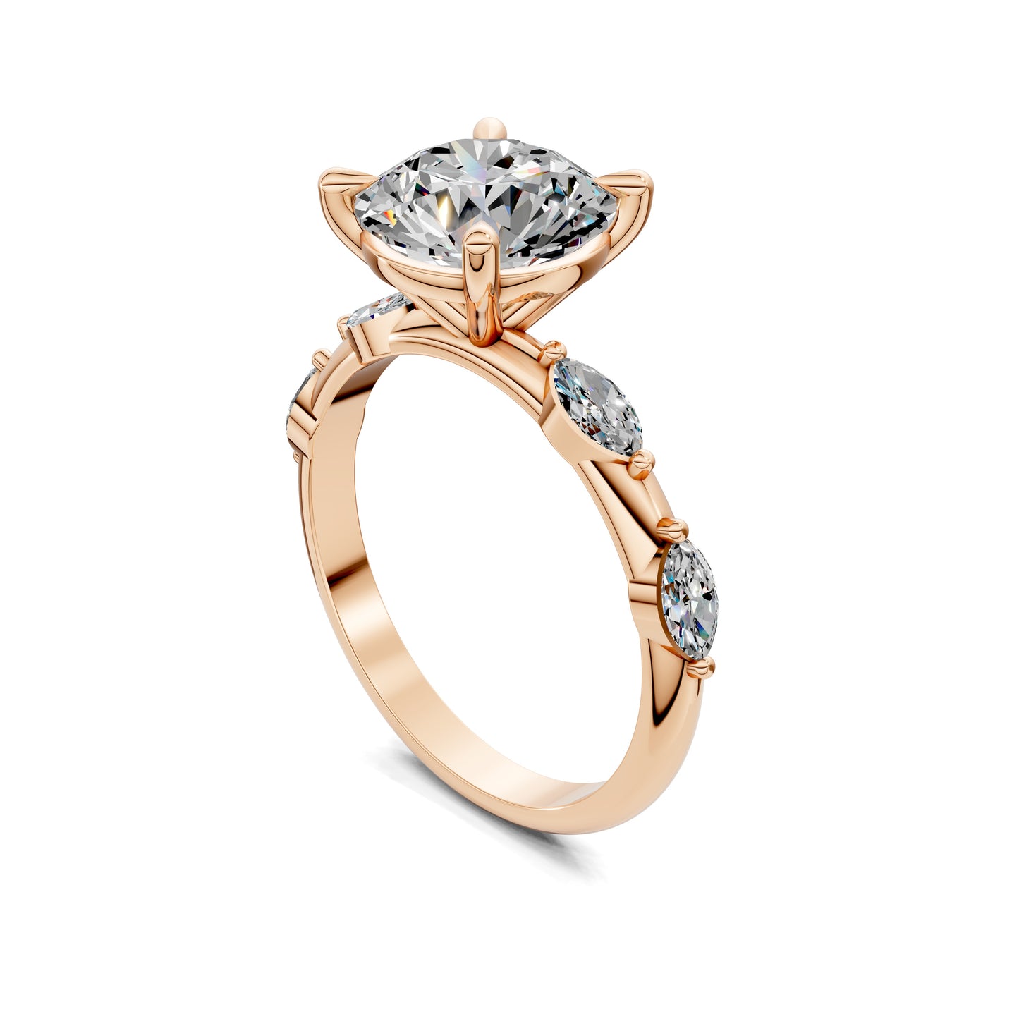 AUREA ROUND ACCENT DIAMOND RING