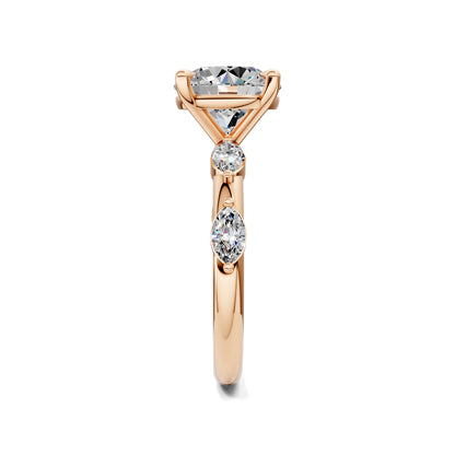 AUREA ROUND ACCENT DIAMOND RING
