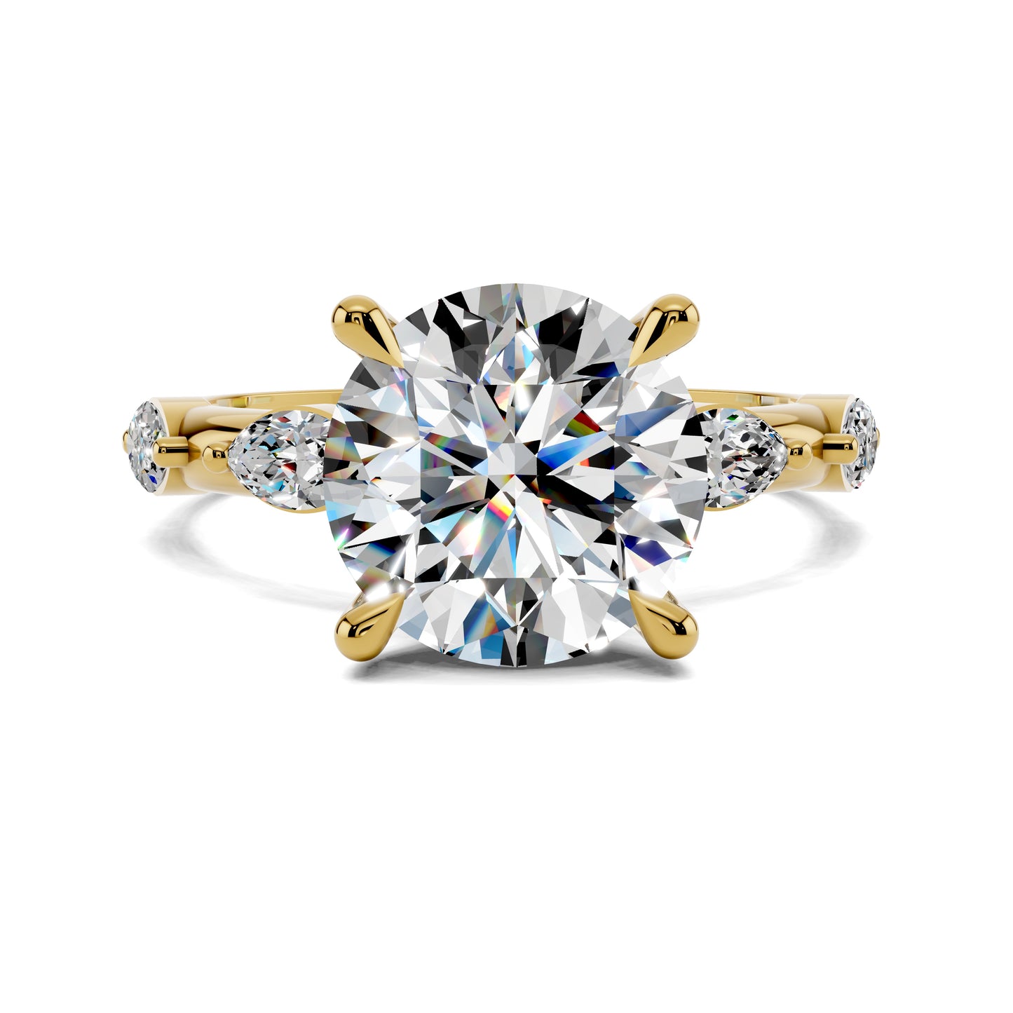 AUREA ROUND ACCENT DIAMOND RING