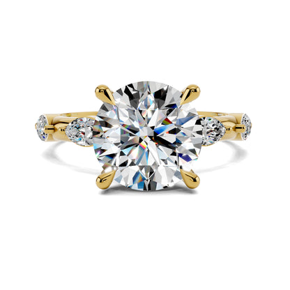 AUREA ROUND ACCENT DIAMOND RING