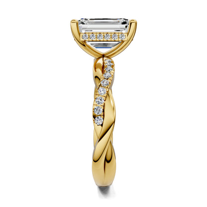 VALORA EMERALD BRAIDED PAVÉ RING