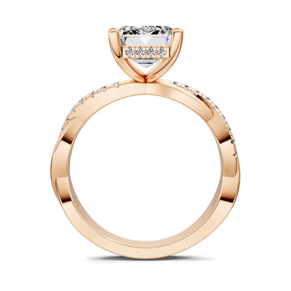 VALORA EMERALD BRAIDED PAVÉ RING