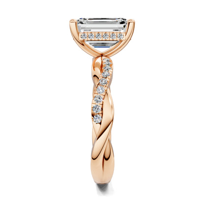 VALORA EMERALD BRAIDED PAVÉ RING