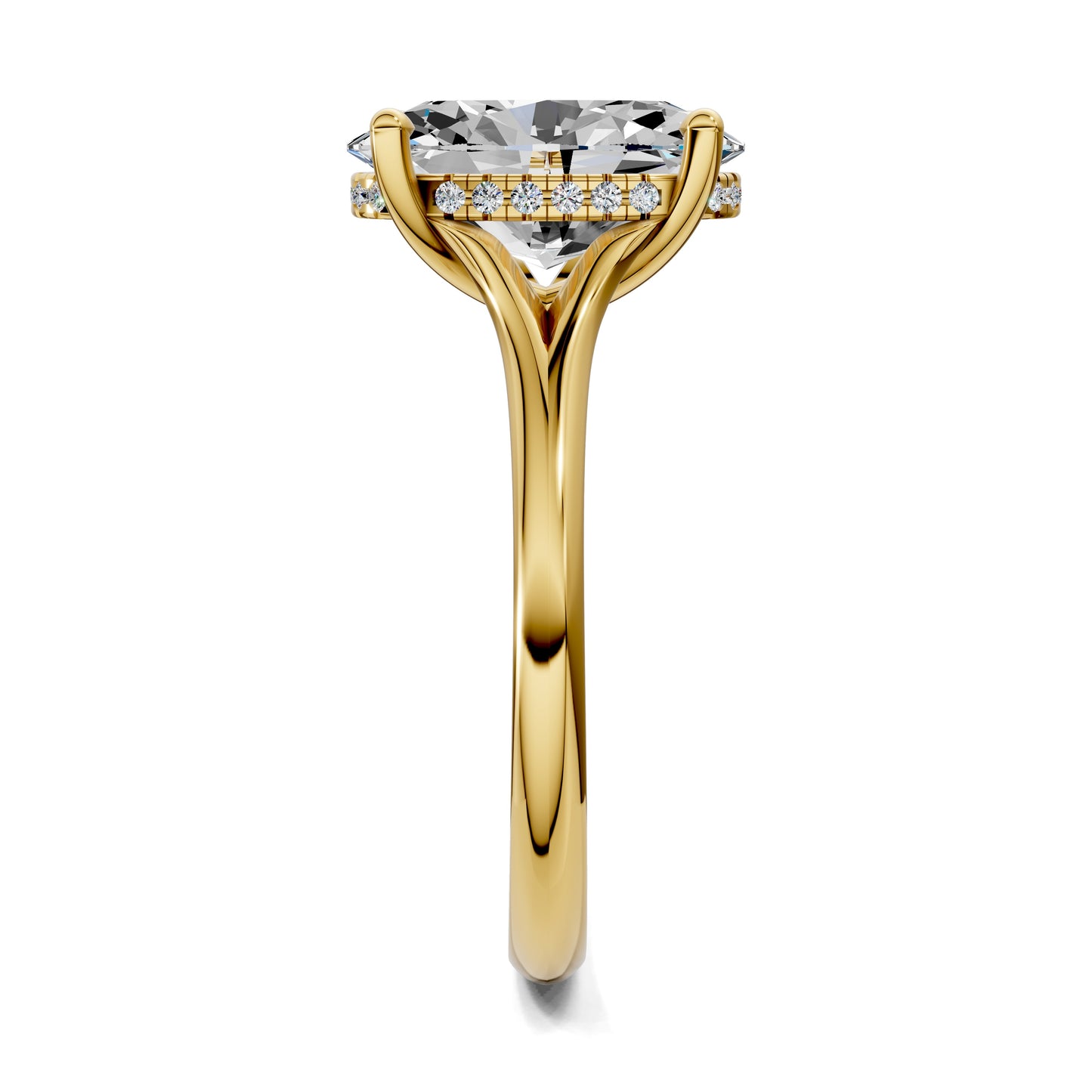 SERENA OVAL HIDDEN HALO RING