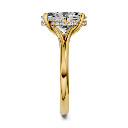 SERENA OVAL HIDDEN HALO RING