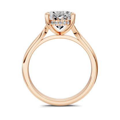 SERENA OVAL HIDDEN HALO RING