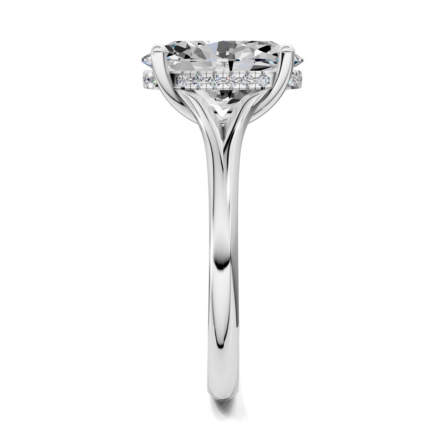 SERENA OVAL HIDDEN HALO RING