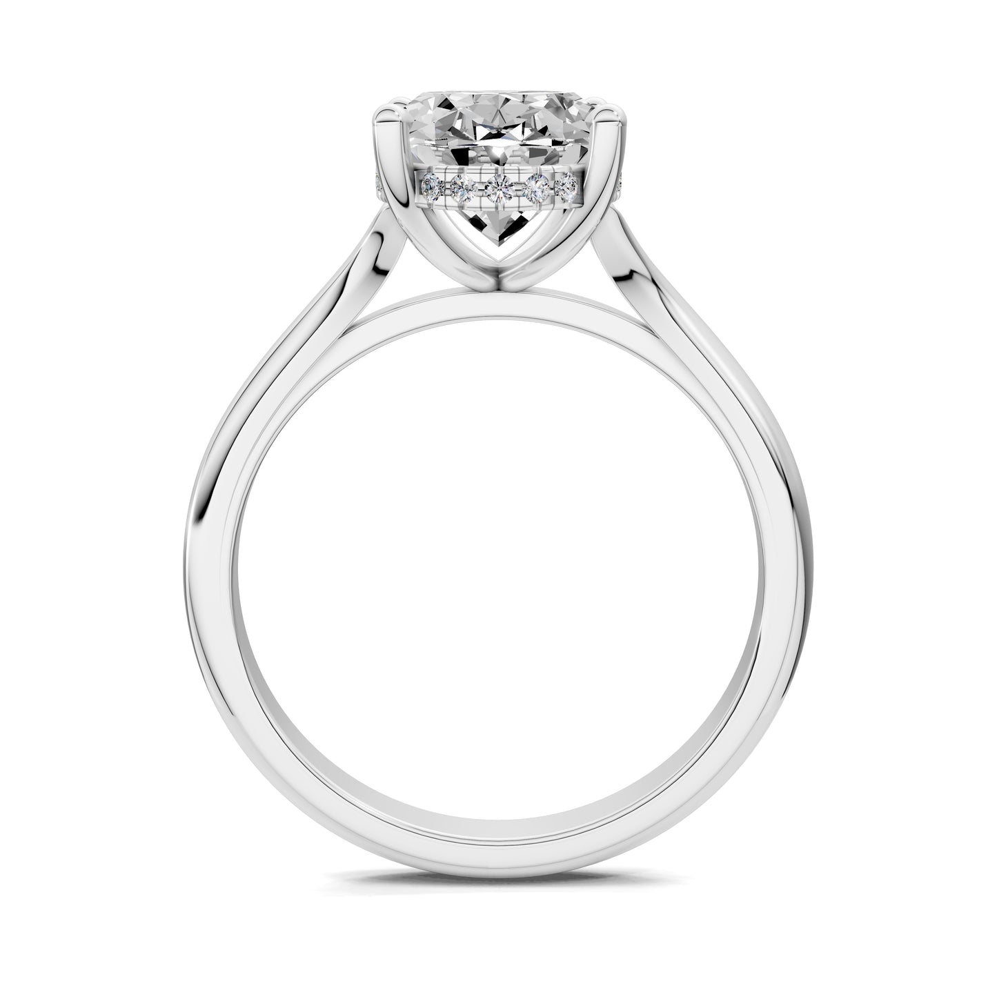 SERENA OVAL HIDDEN HALO RING