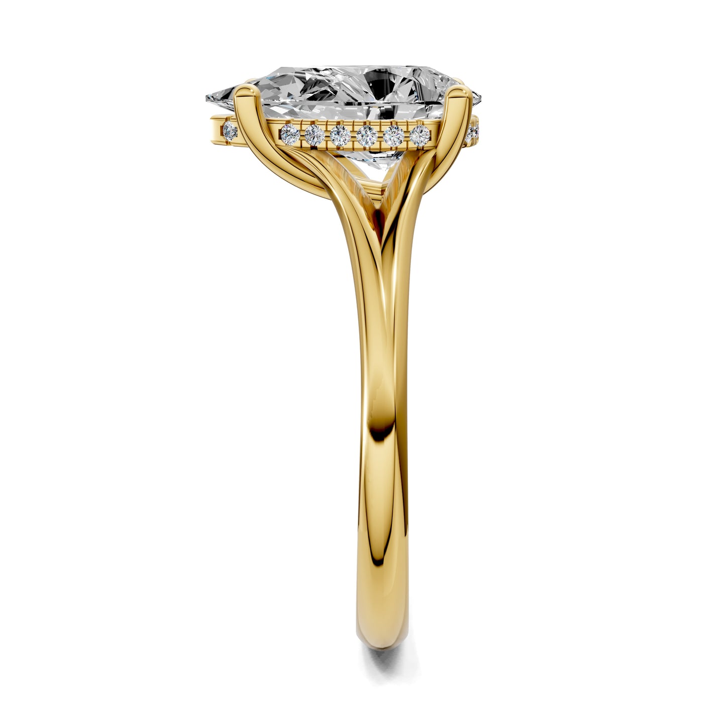 ELARA PEAR HIDDEN HALO RING