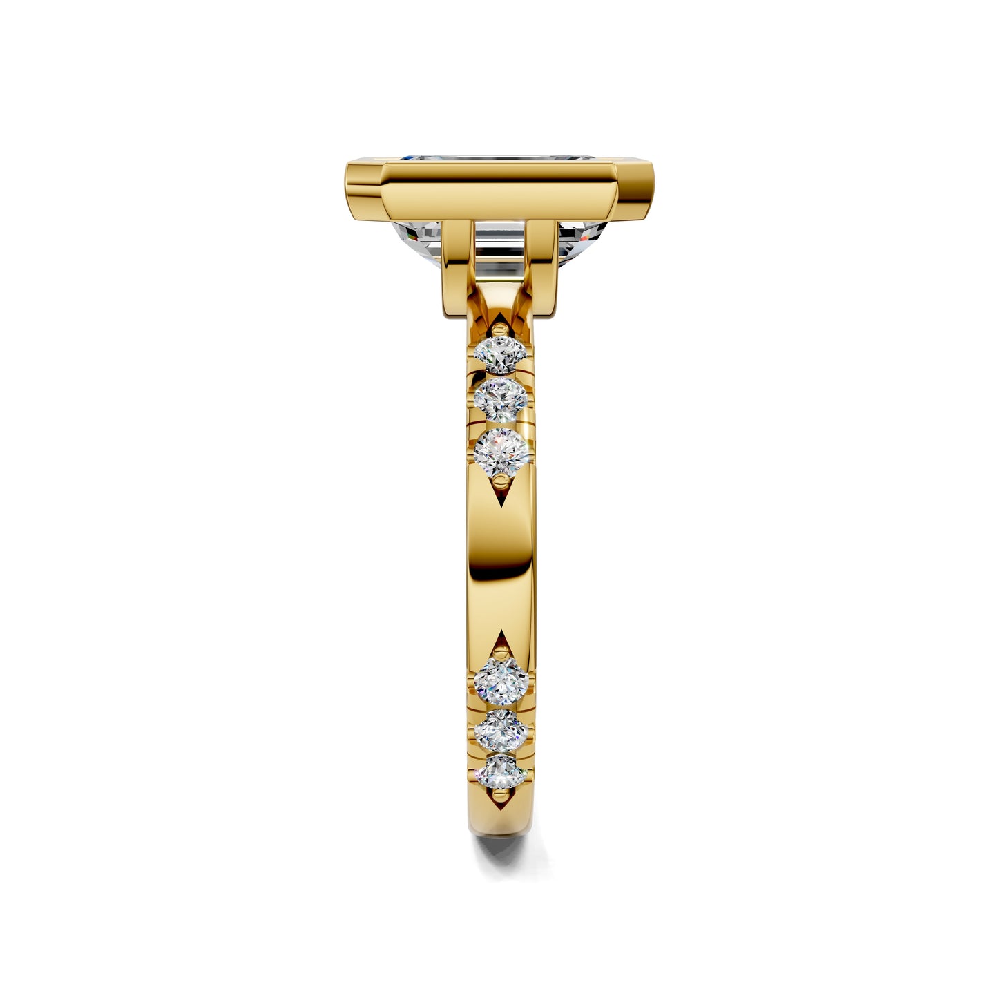 VALORA EMERALD BEZEL ACCENT RING