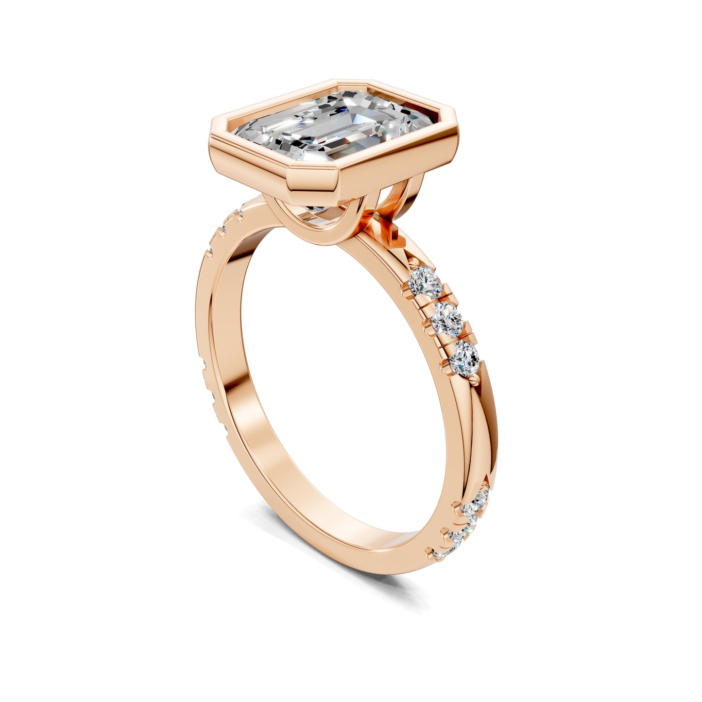 VALORA EMERALD BEZEL ACCENT RING