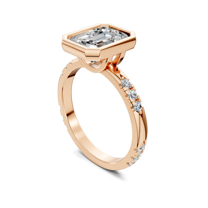 VALORA EMERALD BEZEL ACCENT RING